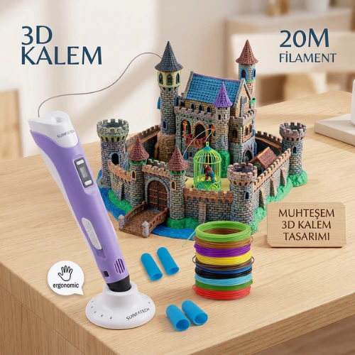 3D Yazıcı Kalem 3D Kalem +20MT filament hediye